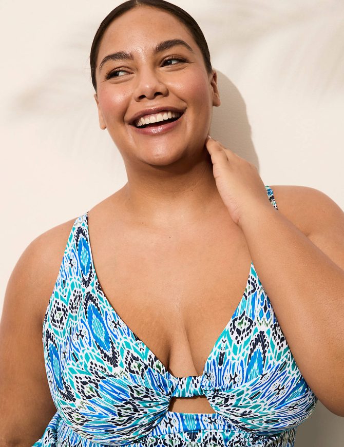 Underwire Knot-Front Tankini Top - Image 4