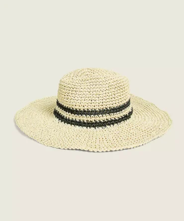 Straw Hat With Interior Adjustable Tie