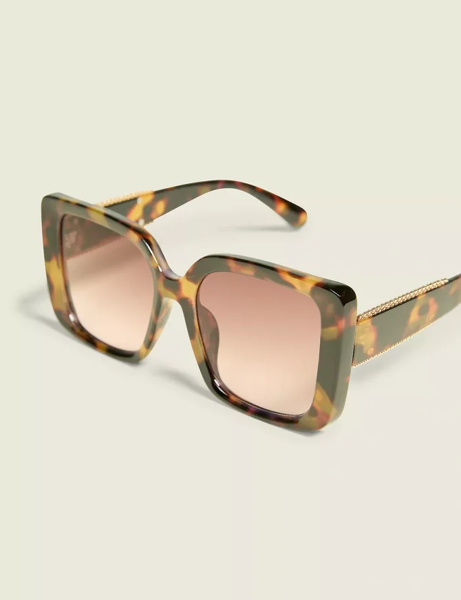 Scalloped Square Sunglasses - Image 3