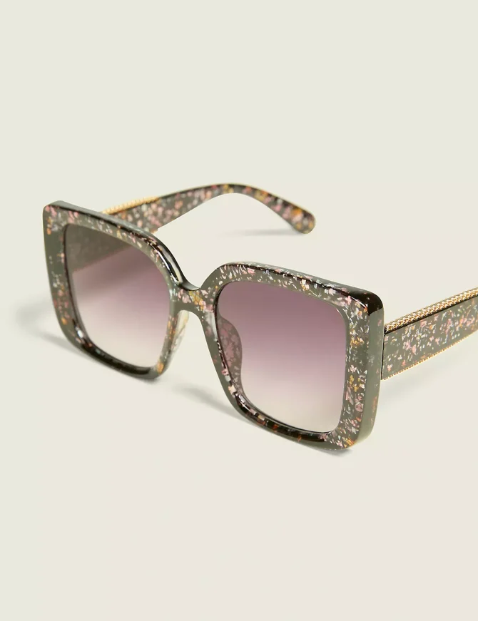 Scalloped Square Sunglasses