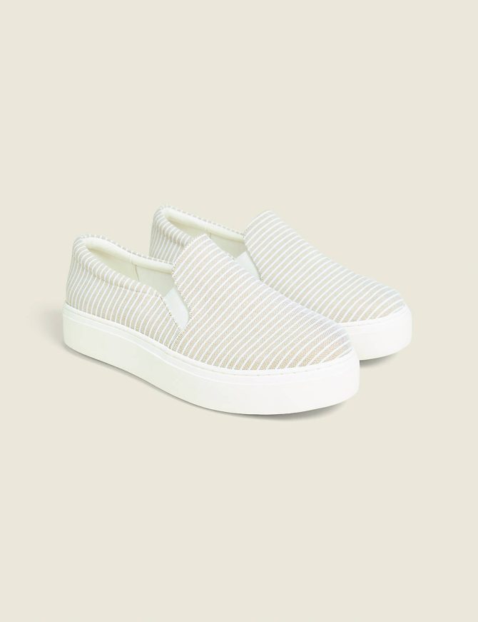 Dream Cloud Striped Knit Slip-On Platform Sneaker