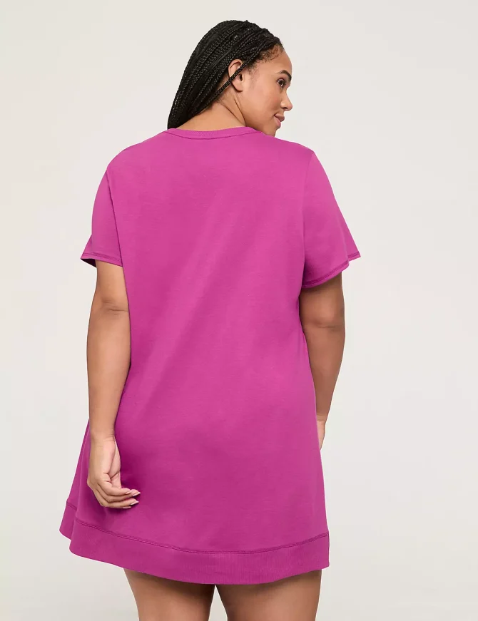 Comfy Cotton Rib-Trim Pocket Sleepshirt - Image 2