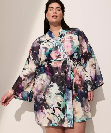Printed Chiffon Robe