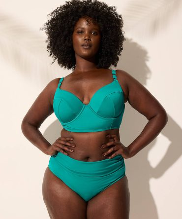 Underwire Balconette Chain-Detail Bikini Top