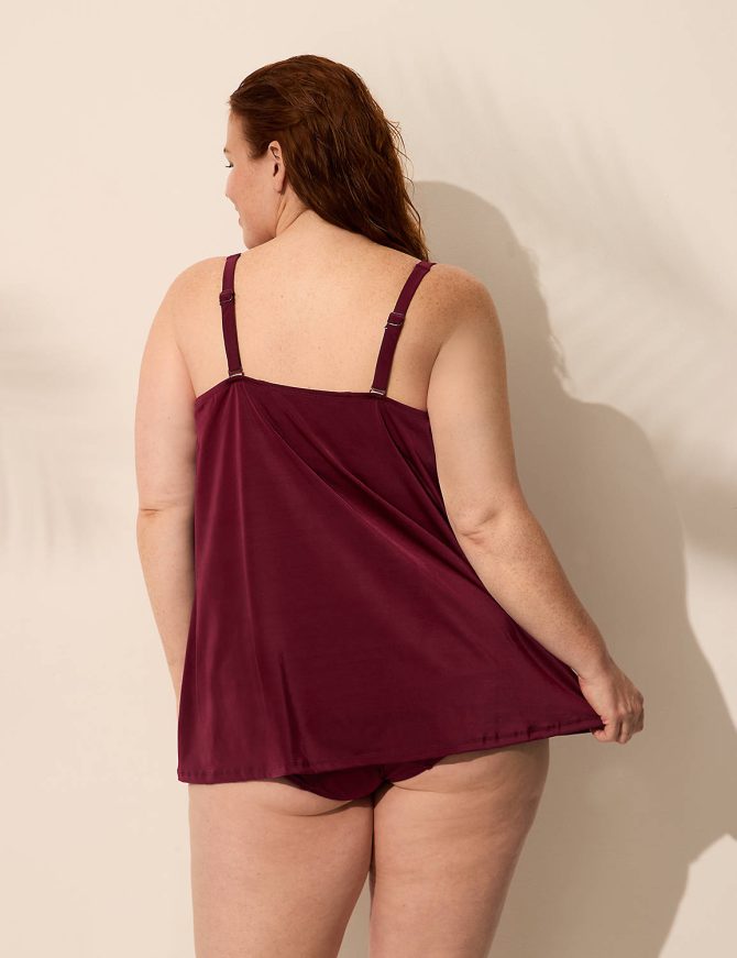 Underwire Balconette Chain-Detail Tankini Top - Image 2