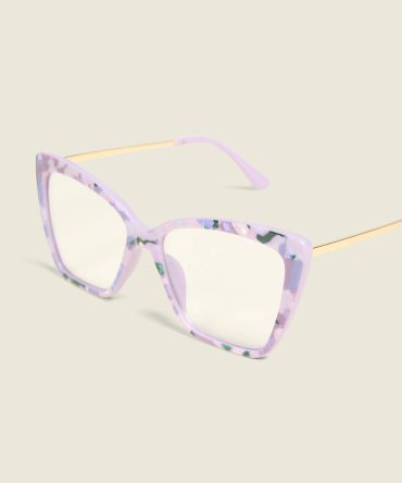 Purple Marble Cateye Reading Glasses