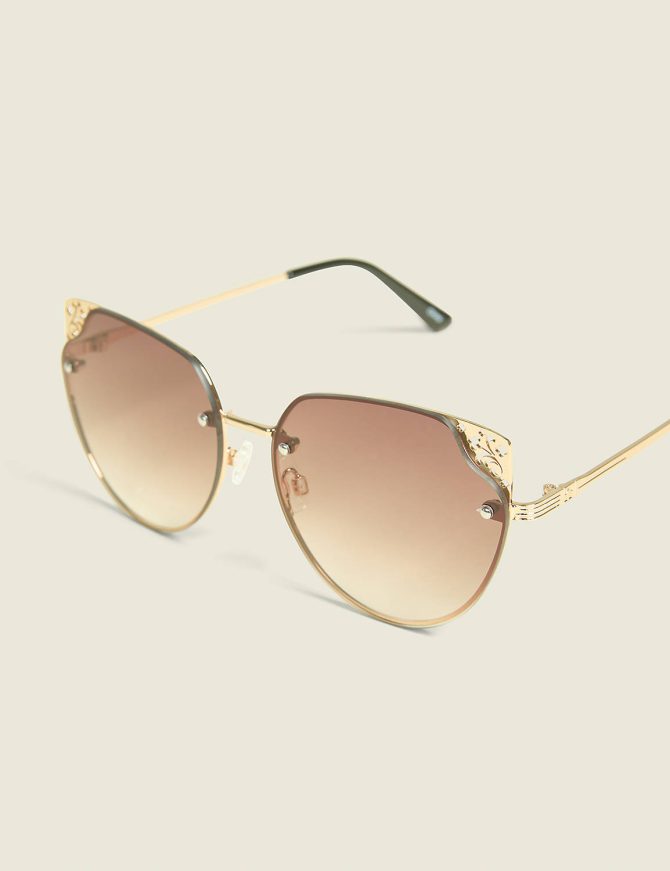 Filigree Cateye Sunglasses