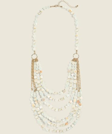 Clear Crystal Multi-Row Necklace