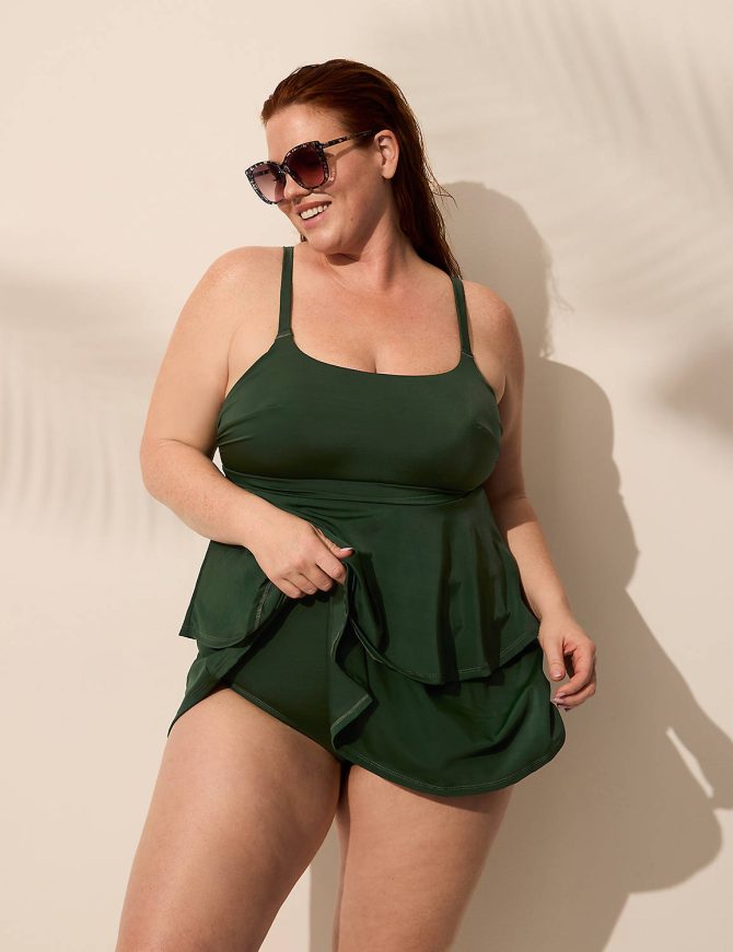 No-Wire Scoop-Neck Swim Dress - Image 3