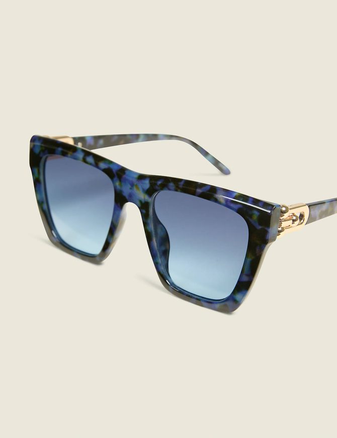 Blue Marble Cateye Sunglasses