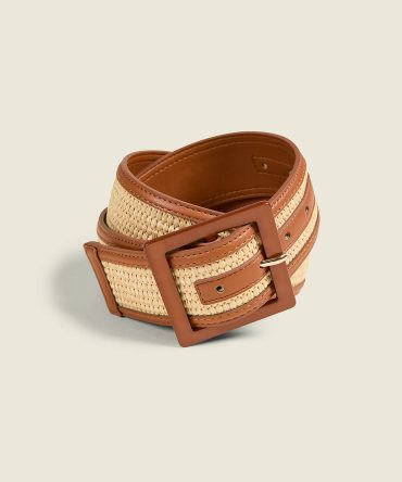 Multi-Wear Versatile Raffia Belt