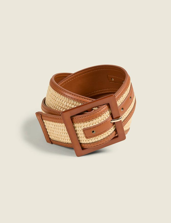 Multi-Wear Versatile Raffia Belt