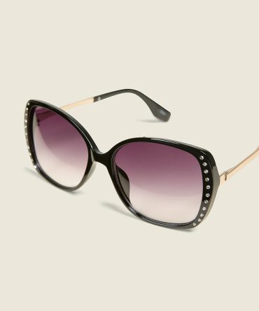 Rhinestone Black Sunglasses