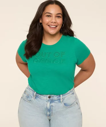 Embroidered Out of Office Graphic Tee