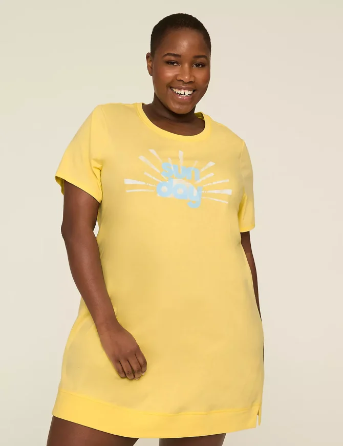 Comfy Cotton Rib-Trim Sleepshirt - Image 5