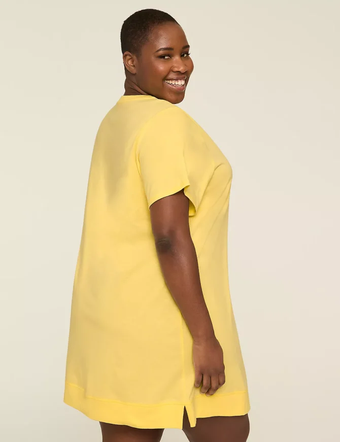 Comfy Cotton Rib-Trim Sleepshirt - Image 6