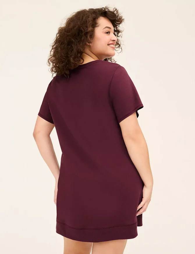 Comfy Cotton Rib-Trim Sleepshirt - Image 4
