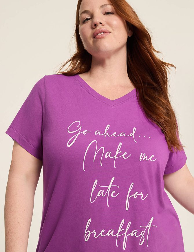 Comfy Cotton Tunic Tee & Bike Short PJ Set - Image 8