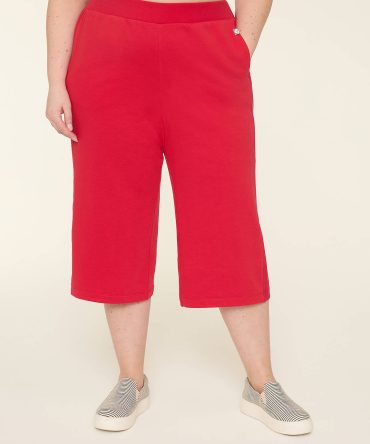 LIVI French Terry Relaxed Straight Capri
