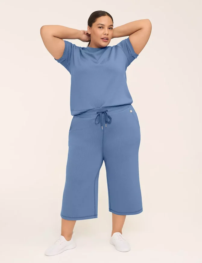LIVI Ribbed Journey Relaxed Straight Capri - Image 3