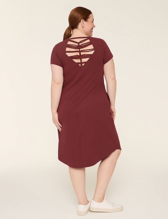 LIVI Soft Macrame-Back Midi Dress - Image 4