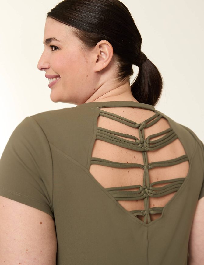 LIVI Soft Macrame-Back Midi Dress - Image 2