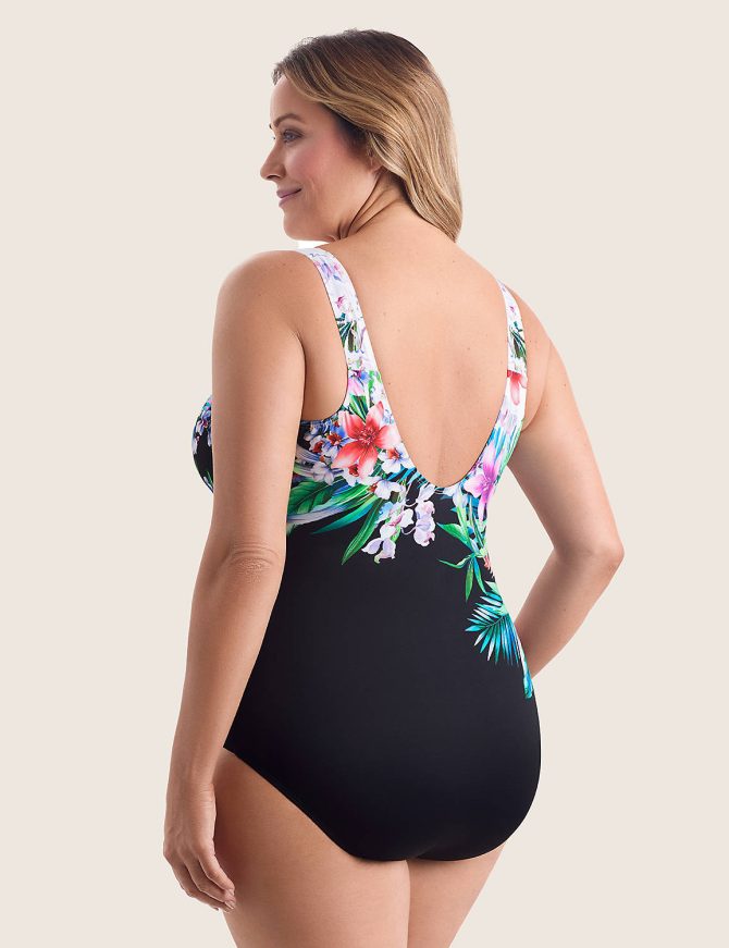 Longitude by Mimi Flamingo - Panel Scoopback High Neck One Piece - Bora Bora - Image 3