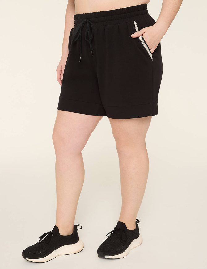 LIVI French Terry Crochet-Trim Short