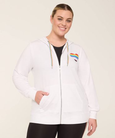 LIVI French Terry Zip-Front Hoodie