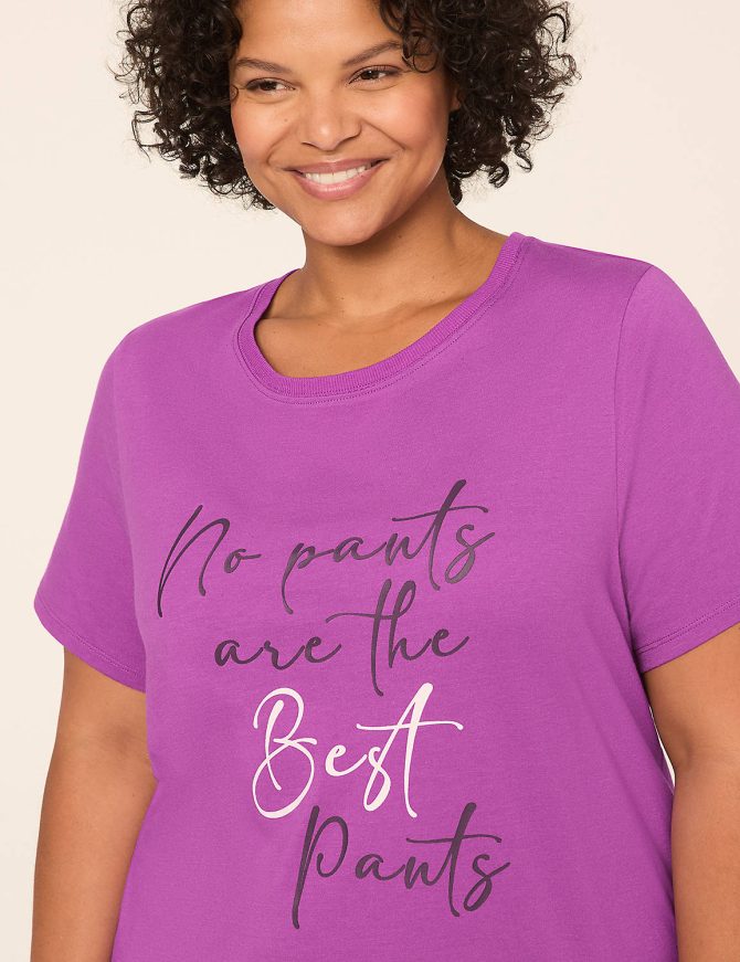 Comfy Cotton Ribbed-Trim Sleepshirt - Image 5
