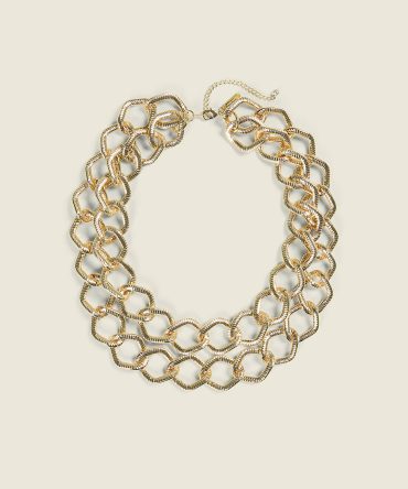 Everyday Goldtone Multi-Row Chain Necklace