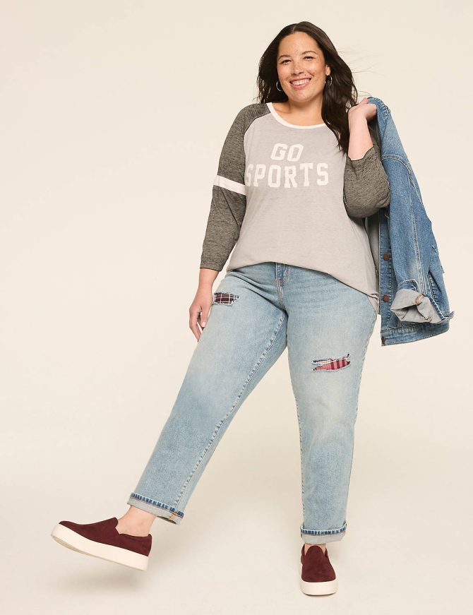 3/4-Sleeve Go Sports Graphic Tee - Image 3
