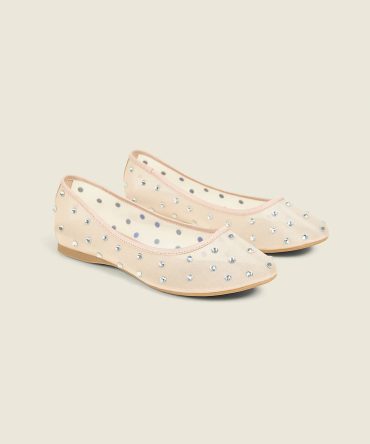 Dream Cloud Mesh Rhinestone Ballet Flat
