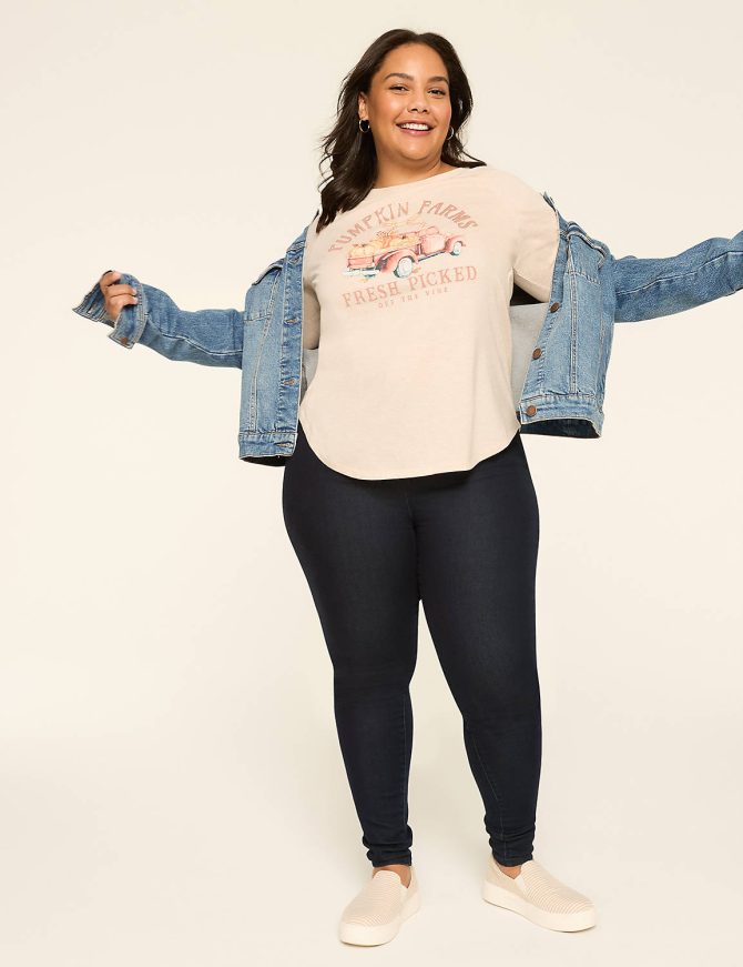 3/4-Sleeve Pumpkin Farm Graphic Tee - Image 3