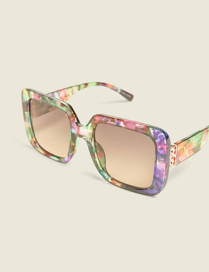 Floral Square Sunglasses