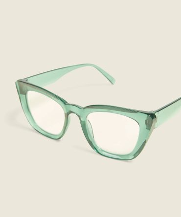 Green Cateye Reading Glasses