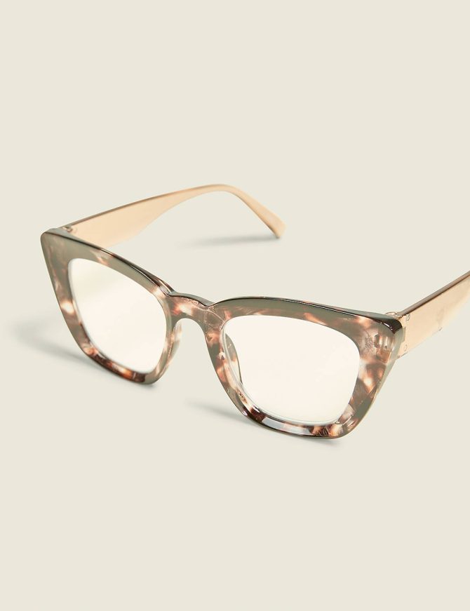 Neutral Cateye Reading Glasses