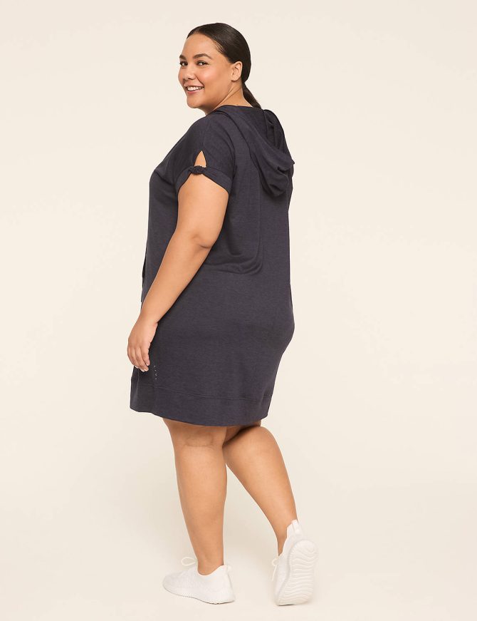 LIVI Soft Hooded Knot-Sleeve Dress - Image 2