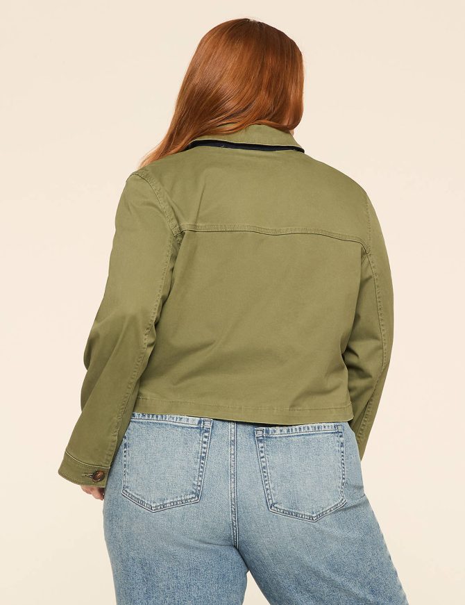 Twill Corduroy-Detail Short Jacket - Image 2