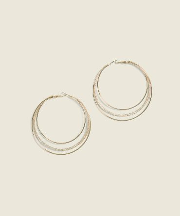 Sparkle Jumbo Hoop Earrings