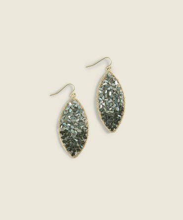 Beaded Ombre Black Drop Earrings