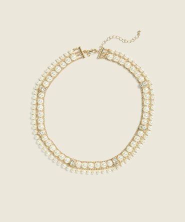 Pearlized Multi-Row Necklace