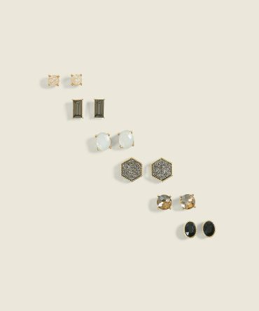 Goldtone Natural Tones Earring 6-Pack